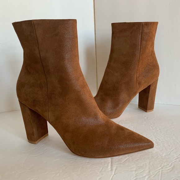 GIANVITO ROSSI Piper 85 Suede Ankle Boots Size 42